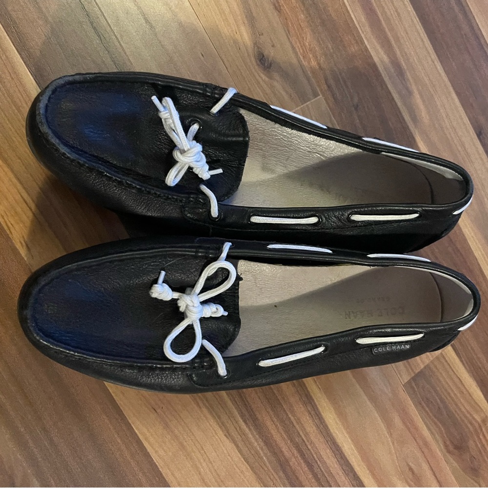 Come Haan Black Slip Ons